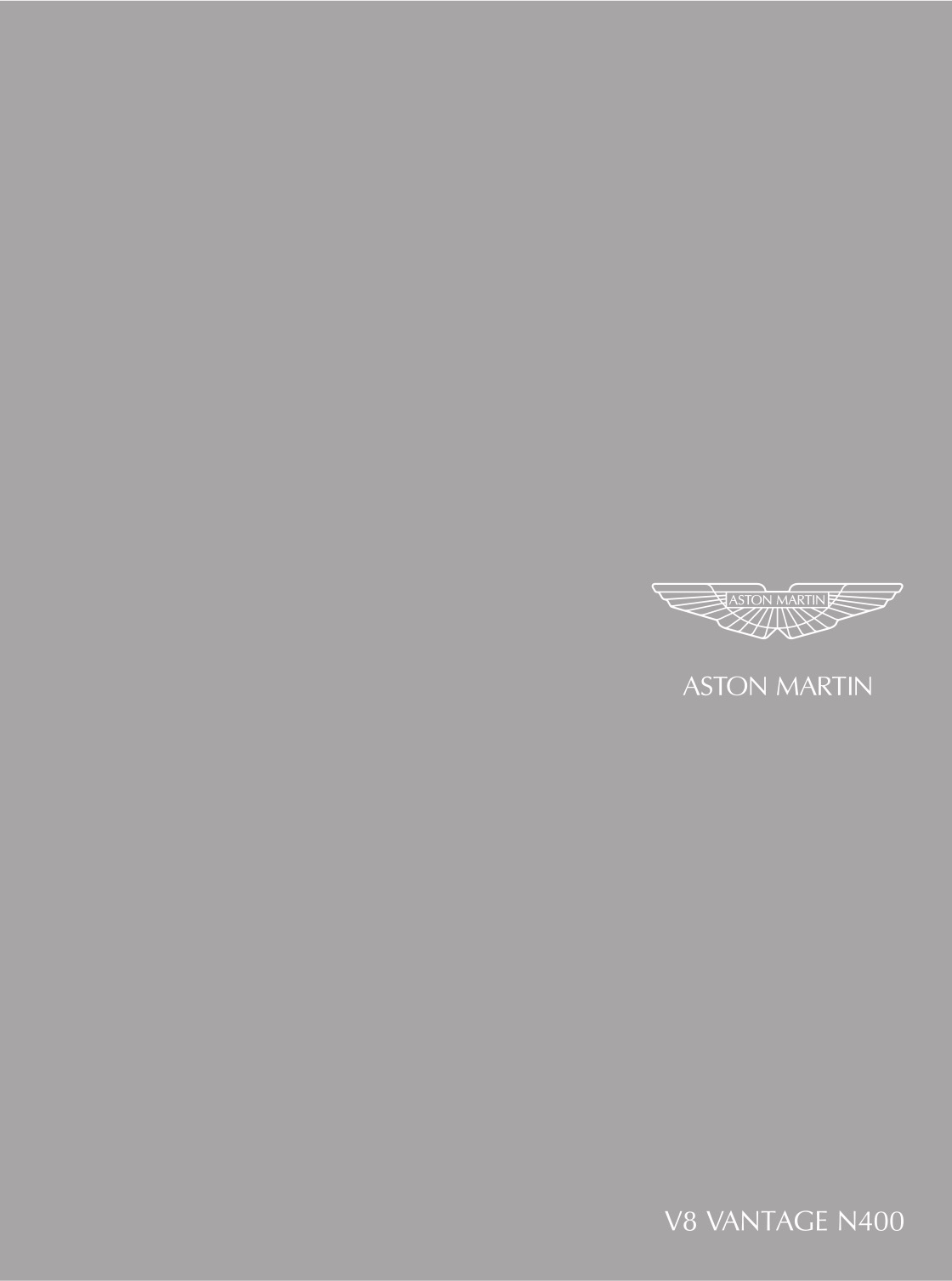 Aston Martin Vantage V8-N400 Brochure